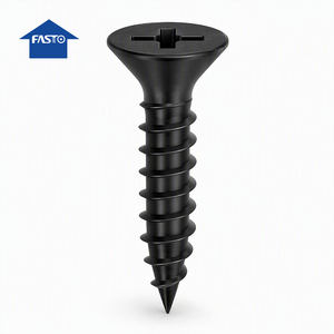 Tornillos para Madera # Tornillos de Cabeza Plana Phillips de Acero C1022 con Recubrimiento Electrolítico Negro de 6x1/2'', 135 Piezas, para Muebles de Interior y Carpintería - Product Image 1