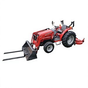 Tracteur compact Massey Ferguson 1525 d'occasion en bon état avec chargeur frontal et tondeuse arrière 25HP 4 roues motrices Transmission par engrenages Multifonctionnel - Product Image 1