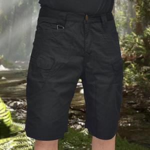 Archon IX7 Casual Cargo <b>Shorts</b> for <b>Men</b>-Elastic Waist Pleated Front Zipper Closure Lightweight Dacron Fabric Youth Fashion - Product Image 3