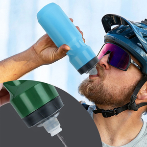 ขวดน้ำพลาสติกสำหรับจักรยาน ขนาด 24 ออนซ์ ปลอดสาร BPA พร้อมหลอดดูดระบายอากาศภายใน ขวดน้ำอเนกประสงค์สำหรับวิ่งและปั่นจักรยาน - Product Image 6