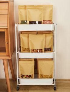 Kraft <b>Paper</b> Bag with Window Standing Bag Zip Lock Food Storage for Packaging Reusable Sealable Bag - Product Image 3