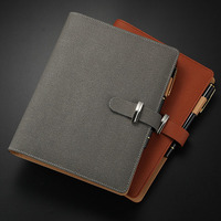 Cahier de planificateur d'affaires de vente chaude A4/A5/A6/A7/B5 couverture en cuir PU avec boîte de Style imprimé insérer du papier à feuilles mobiles rechargeable