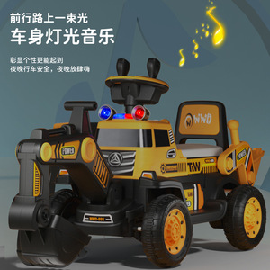 Excavadora eléctrica de juguete para niños, vehículo con control remoto, volante y joystick, para niños de 5 a 7 años - Product Image 3