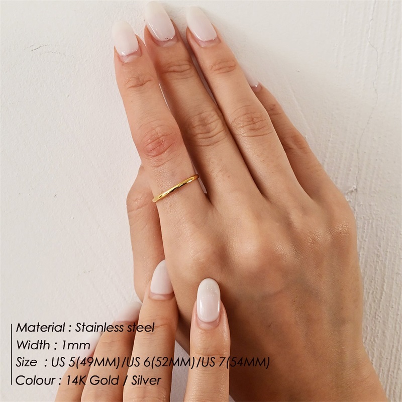 1mm 18K Gold