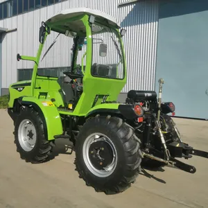 Heuvelzijde 50pk Kleine Euro 5 Tractor Agricol Huili 4X4 Mini Landbouwmachine Bergtractor Yuchai Motor Premium Groene 2460
