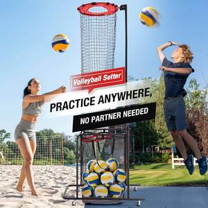 Filet d'entraînement pour passeur <span class=keywords><strong>de</strong></span> volley-ball, 6 réglages <span class=keywords><strong>de</strong></span> hauteur et 5 réglages d'angle, équipement d'entraînement pour passeur <span class=keywords><strong>de</strong></span> volley-ball avec tissu cible - Product Image 3