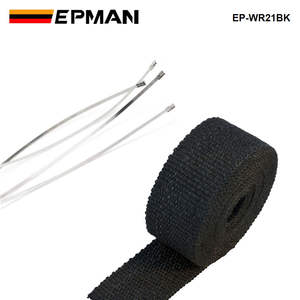 EPMAN เทปห่อความร้อนท่อร่วมเทอร์โบสีดําพร้อมสายรัดสแตนเลส <span class=keywords><strong>2</strong></span> นิ้ว x 10 เมตร EP-WR21BK - Product Image 3
