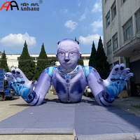 Modelo de Persona Tecnológica Inflable Gigante, Robot Humanoide Futurista para Eventos de Ciencia Ficción, Publicidad, Decoración de Escenarios