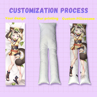 Oreiller corporel carré personnalisé avec motif de personnage d'anime de dessin animé, 160x50cm, en polyester, pour usage domestique, fournisseur OEM