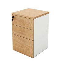 Cabinet de mode 3 tiroirs avec casier mobilier de bureau piédestal mobile classeur tiroir