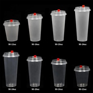 Custom Disposable PP <b>Plastic</b> 90mm Transparent Single Wall <b>Cups</b> for Coffee Tea Cold <b>Drinks</b> & Takeaway Use-Wholesale - Product Image 2