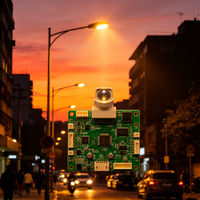 Placa de Circuito PCBA para Control de Alumbrado Público Solar, Sensor de Luz, Temporizador Automático, Material FR4, Certificación ISO9001, Ensamblaje de PCB para Exteriores