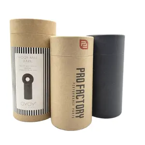 Food Grade Biodegradable Round Paper Tube Black Round Cardboard Tube Packaging For Coffee