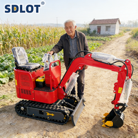 SDLOT Livraison Gratuite Mini-Excavatrice 1 Tonne 2 Tonnes 3 Tonnes Moteur Cat CE EURO5 EPA pour Jardin