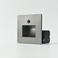 Lampe de sol encastrée LED extérieure 1W, lampe murale de couloir d'escalier, lumière de marche avec capteur de mouvement