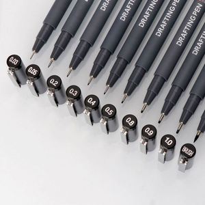 Juego de 11 Bolígrafos Manga con Puntas Finas, Tinta Negra, para Dibujo, Caligrafía, Bocetos y Delineado - Product Image 5