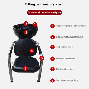 Chaise de lavage de cheveux moderne pour salon, chaise confortable pour le lavage des cheveux pour <span class=keywords><strong>spa</strong></span> et salon - Product Image 3