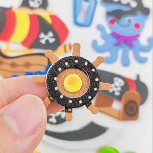 Hoja de espuma para niños pegatinas <span class=keywords><strong>ducha</strong></span> juego de 3D pirata corsario personalizar aventurero niño personalizar paquete personalizado - Product Image 4