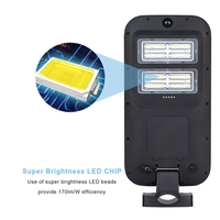KCD Extérieur Tout En Un Intégré 3000k Heavy Duty Deux Cent Watt LED Solaire Projecteur de Rue Lumière Pour Routes Jardins Yards