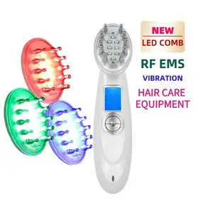 모발 성장 치료를위한 새로운 기계 휴대용 LED ems 붉은 빛 모발 재성장.