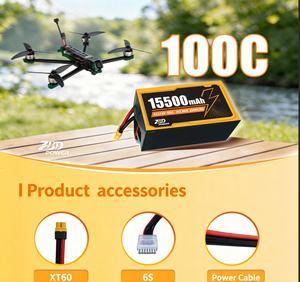 FPV 无人机电池 锂离子电池 22.8V 6S 100C 6.2Ah 8.4Ah 9.3Ah 12.4Ah 12.6Ah 15.5Ah 16.8Ah 21Ah 25.2Ah 高容量无人机电池 - Product Image 1