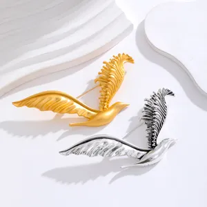 Jachon Gold And Silver Plated Birds Flying Dove Jewelry Brooch Pin Animal Bird Swallow Brooch fashion jewelry brooches