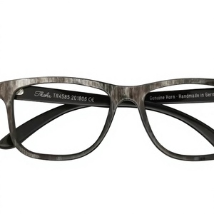 Cuerno de búfalo Natural genuino hecho a mano búho redondo grueso mate gafas 22 gafas de sol cuerno de búfalo gafas - Product Image 1