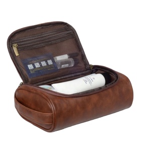 Elegante Bolsa de Maquillaje de Cuero PU - Neceser de Viaje Vintage para Cosméticos y Artículos de Aseo para Promoción - Product Image 3