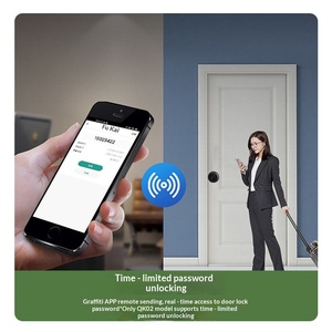 Cerradura Esférica Inteligente para Puerta de Madera Sólida con Huella Dactilar y Teclado, Compatible con App Tuya/Wi-Fi, Universal para Interiores y Dormitorios - Product Image 5
