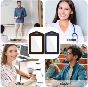 Porte-cartes d'identité et de visite en cuir PU personnalisé avec logo, idéal pour les cadeaux et l'artisanat - Product Image 6