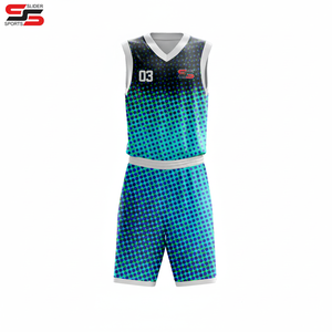 Kit d'uniforme de basket-ball sublimé de haute qualité vêtements d'entraînement gilet haut en jersey et short assorti - Product Image 1