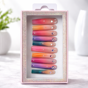 Ongles artificiels 3D faits main en forme de canard, longs, en <span class=keywords><strong>acrylique</strong></span>, emballage personnalisé, fournisseur en gros - Product Image 4