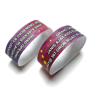 Nueva pulsera personalizada para pasar la piscina, pulsera impermeable de papel <span class=keywords><strong>Dubon</strong></span>, pulsera Tyvek para parque infantil - Product Image 3