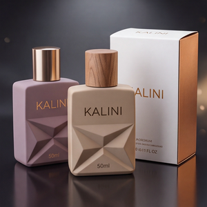 Envase de Perfume de Vidrio Cuadrado de Lujo Personalizado de 50 ml, Botella de Perfume con Cuello Corto y Diseño Elegante con Caja - Product Image 3