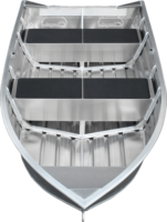 Bateau de jeu d'eau en aluminium de 16 pieds avec support de planche et barre de remorquage Bateau à rames polyvalent