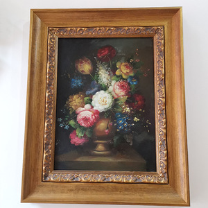 Wooden Decorative Painting <b>Frame</b> Rectangle Pine Material Gold Silver Foil Line <b>Wall</b> Installation Indoor Use 8547HTH - Product Image 1