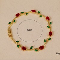 Bijoux fins pour femmes, bracelet tennis en or plaqué or, résistant à l'eau, sans décoloration, fleurs multicolores, CZ multicolores, bracelet tulipe pour femmes