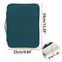 Sacs à documents portables Gelory, organiseur de portefeuille, pochette de voyage imperméable en polyester et nylon, étui zippé