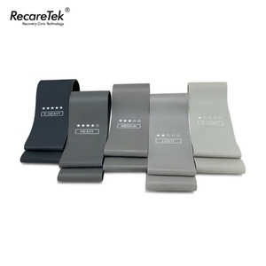 Set de 5 Bandas Elásticas de Resistencia para Entrenamiento Físico, Pilates y Accesorios para Adultos, Color Gris Degradado, Equipo Deportivo - Product Image 3