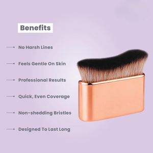 Soft Hair Kabuki Dry Body Shimmer <b>Scrub</b> <b>Brush</b> Makeup Foundation Makeup <b>Brush</b> with Logo - Product Image 2