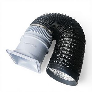 <span class=keywords><strong>Hotte</strong></span> <span class=keywords><strong>de</strong></span> <span class=keywords><strong>cuisine</strong></span>, ventilation, sortie d'air d'évacuation, tube télescopique en aluminium noir enduit, 1810 mm x 1 m - Product Image 1