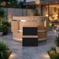 Bain à remous commercial Vapasauna avec hydrothérapie, chauffage électrique et massage, pour hôtels de luxe et systèmes de bien-être extérieurs