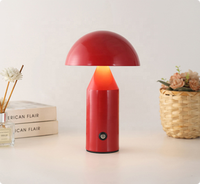 Lampe de bureau LED moderne rechargeable à contrôle tactile champignon Lampe de table de nuit sans fil rechargeable portable