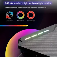Bureau de jeu électrique réglable en hauteur KINGSEN S7, ergonomique, noir, avec écran LED RGB en forme de Z, prix d'usine