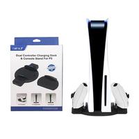 Support de charge double sens pour manette PS5 pour consoles PS5 Station de charge avec adaptateur Accessoires de jeu