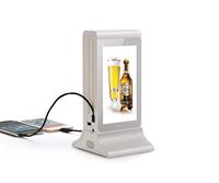 FYD-835SD Pantalla Táctil de Doble Cara de 7 Pulgadas, Máquina de Publicidad Digital de Escritorio con Batería