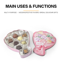 Jinyuanbao Romantischer Blumenstrauß Weißblech Geschenk dose Elegante rosa Schokoladen trüffel Geschenk für Hochzeiten & besondere Anlässe