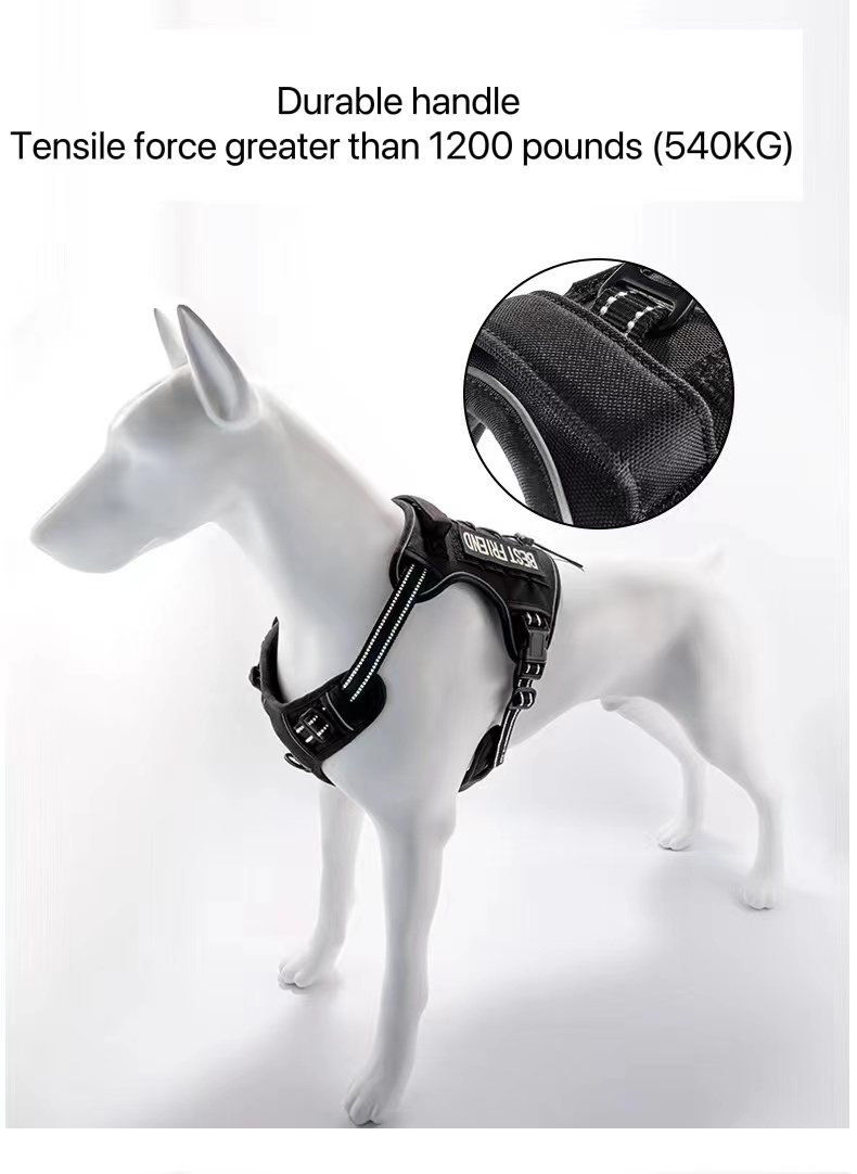 High Quality K9 Reflective Custom Pet Harness Tactical Adjustable Pet Harness Vest Set Dog Harness For Pet