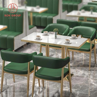 Ensemble de meubles de salon moderne et durable pour café, chaise et table en marbre, banc, canapé, banc de siège pour café