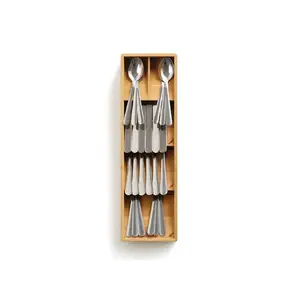 Compact Bamboe Keuken Lade Organizer Voor Zilverwerk, Gadgets & Bestek Bestek Lade Past Meest Standaard Lades & Kasten
